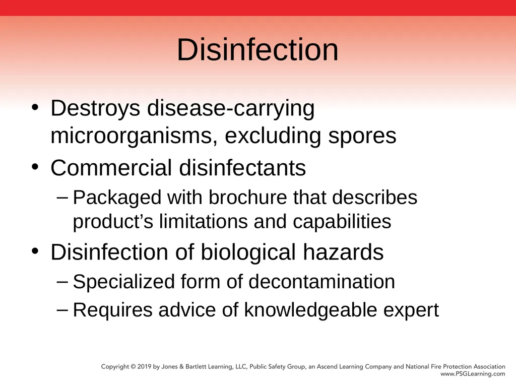 Chapter 9 Technical Decontamination Objectives: - slide 30 of 63