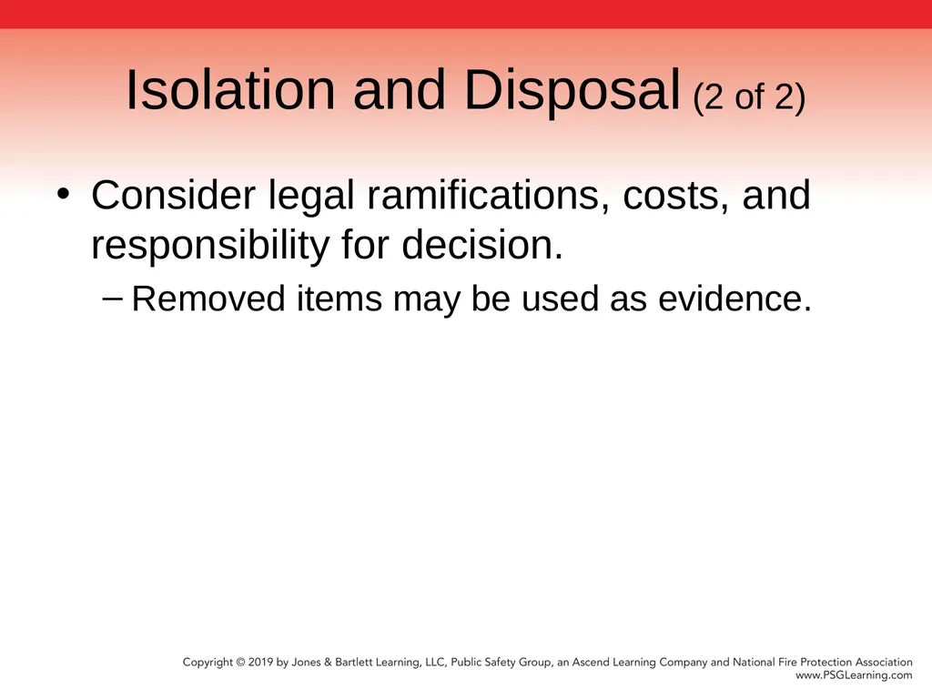 Chapter 9 Technical Decontamination Objectives: - slide 37 of 63