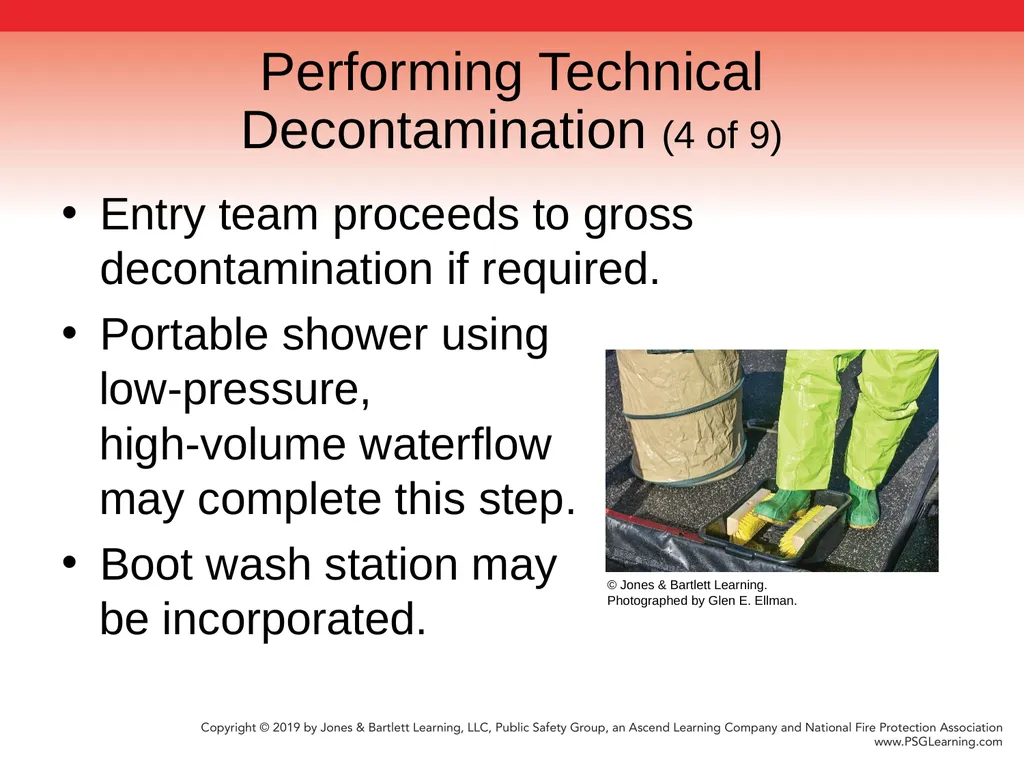 Chapter 9 Technical Decontamination Objectives: - slide 47 of 63