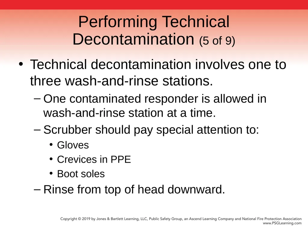 Chapter 9 Technical Decontamination Objectives: - slide 48 of 63