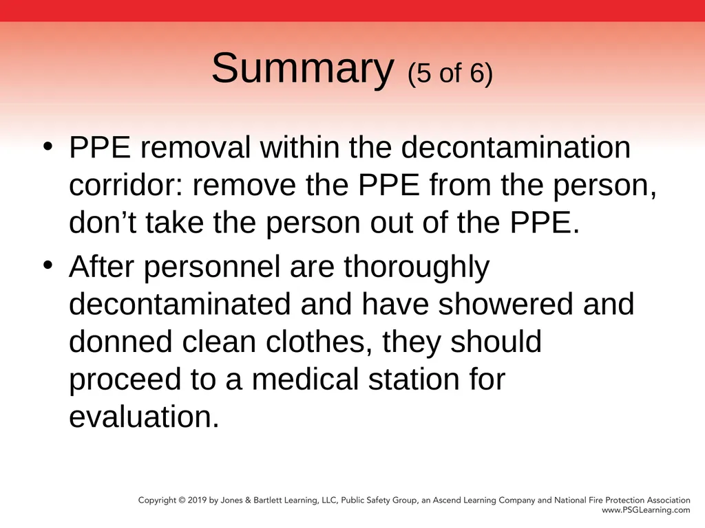 Chapter 9 Technical Decontamination Objectives: - slide 62 of 63