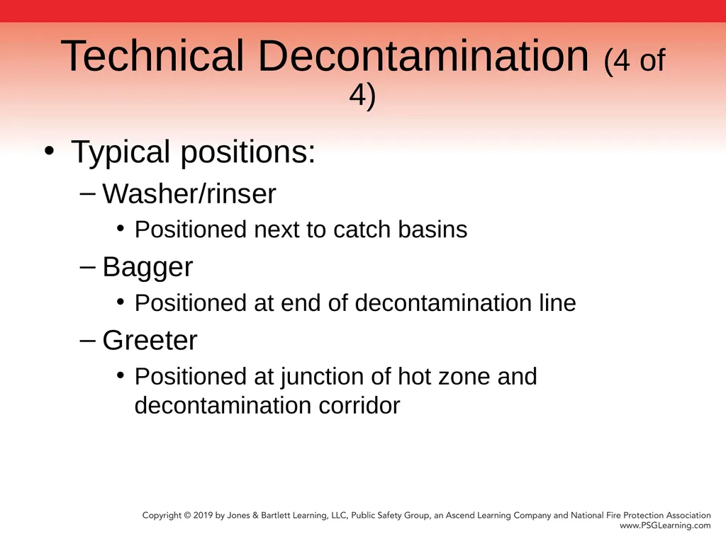 Chapter 9 Technical Decontamination Objectives: - slide 16 of 63