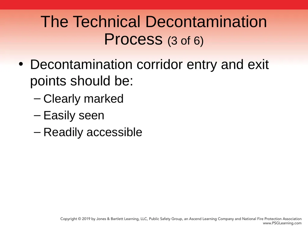 Chapter 9 Technical Decontamination Objectives: - slide 40 of 63