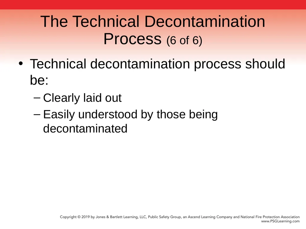 Chapter 9 Technical Decontamination Objectives: - slide 43 of 63