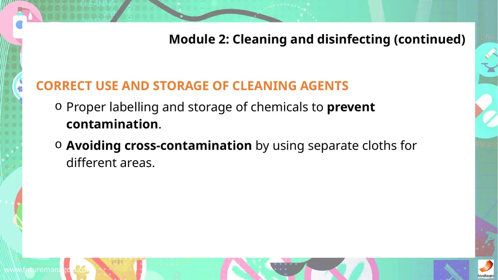Sanitation, Safety and Housekeeping N4 - slide 15 of 37