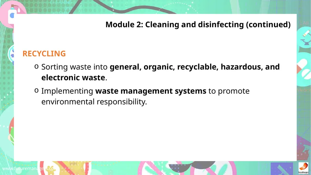 Sanitation, Safety and Housekeeping N4 - slide 17 of 37