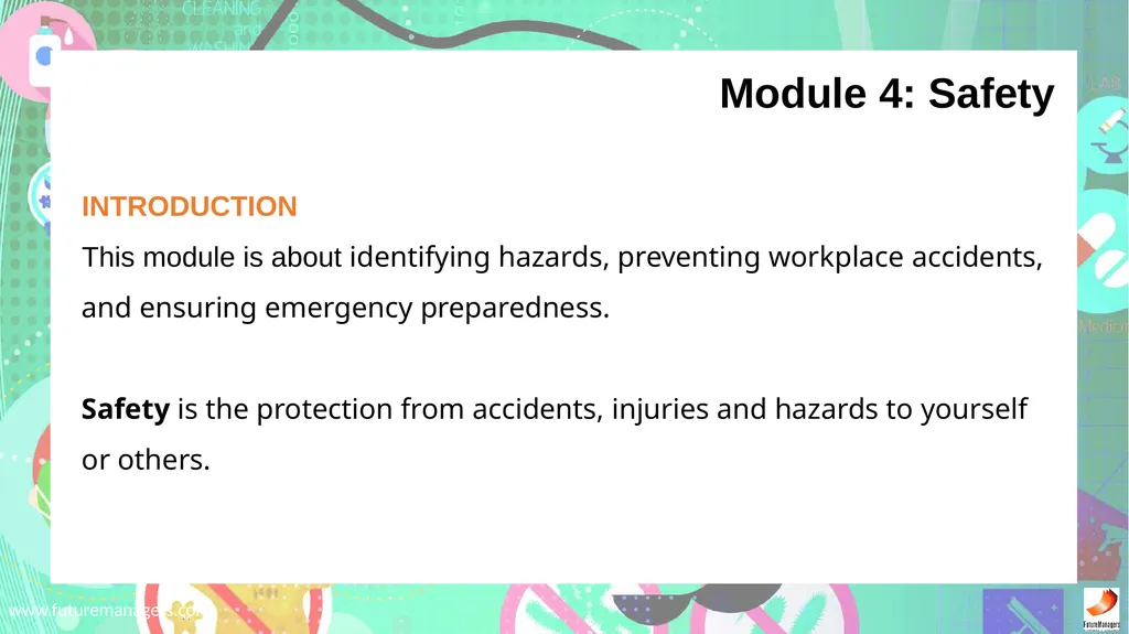 Sanitation, Safety and Housekeeping N4 - slide 23 of 37