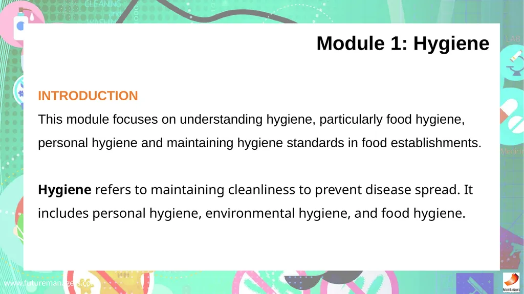 Sanitation, Safety and Housekeeping N4 - slide 3 of 37