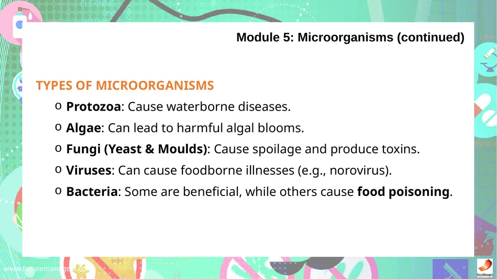 Sanitation, Safety and Housekeeping N4 - slide 30 of 37
