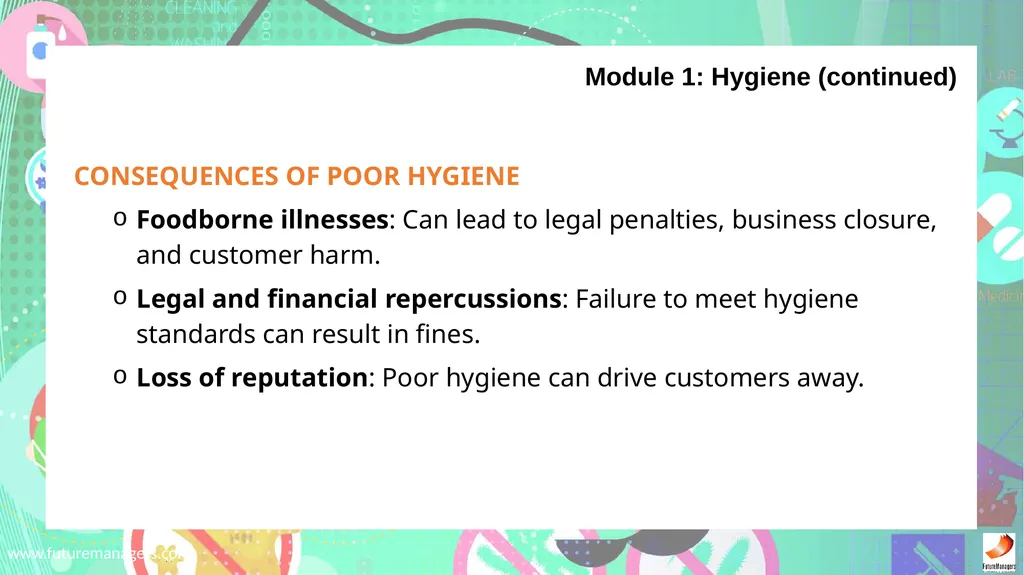 Sanitation, Safety and Housekeeping N4 - slide 7 of 37