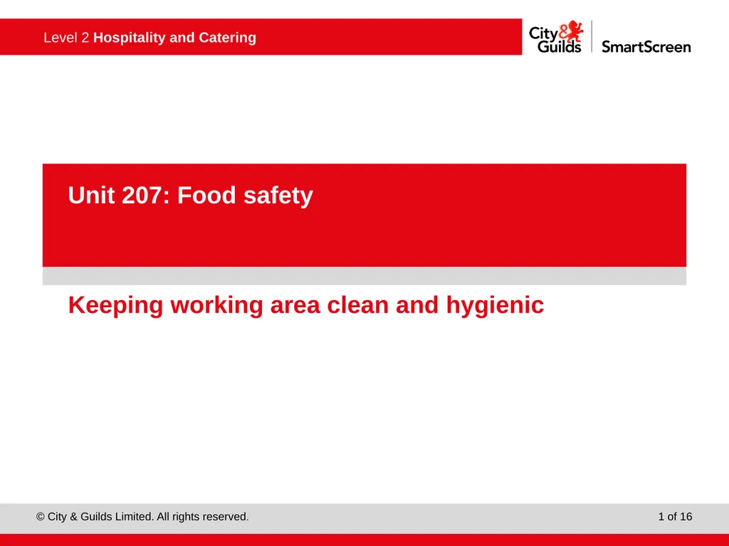 PowerPoint presentation Keeping working area clean - slide 1 of 16