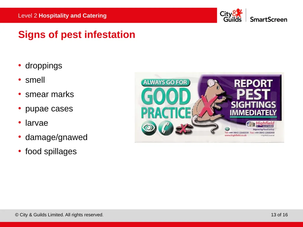 PowerPoint presentation Keeping working area clean - slide 13 of 16