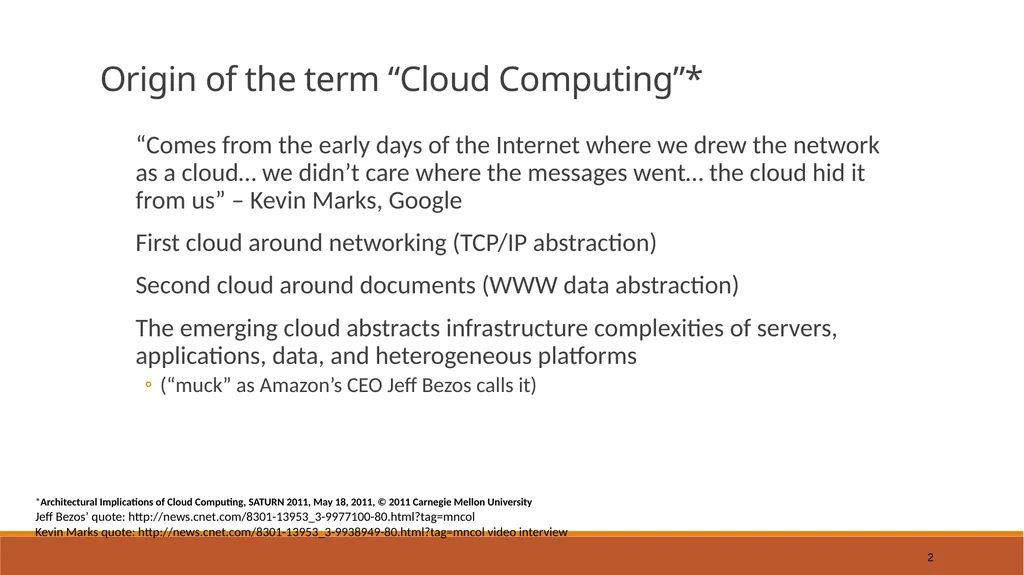 Architecture in the Cloud - slide 2 of 20