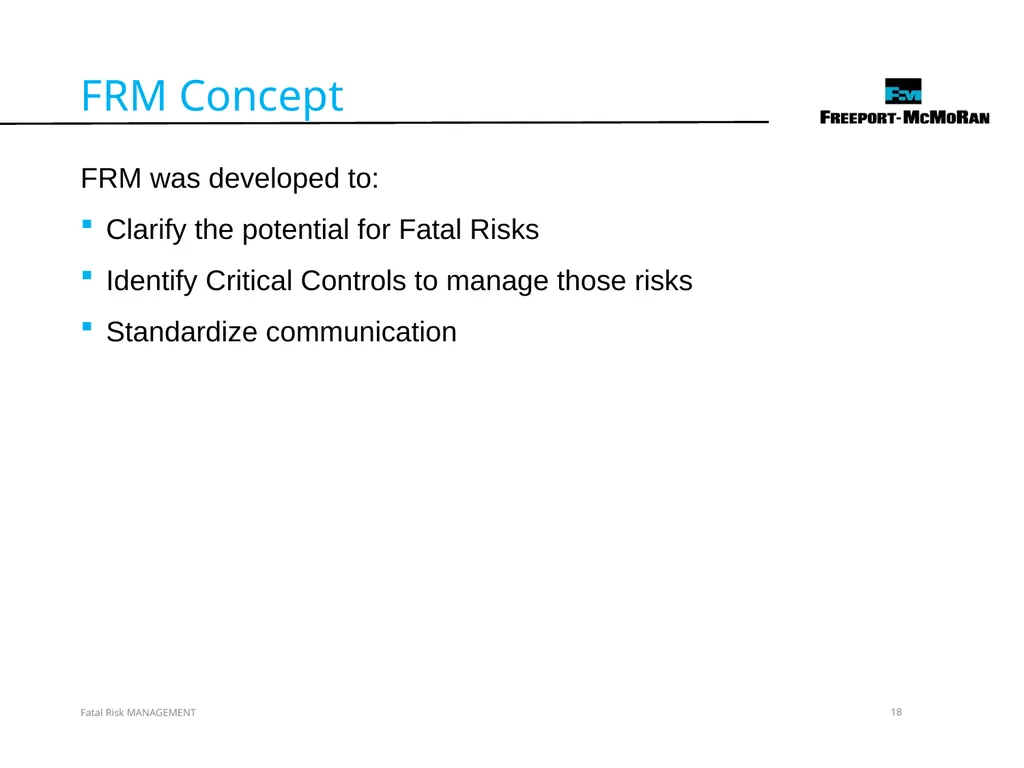 VERSION 2 / JULY 2018 Fatal Risk Management Fatal - slide 18 of 96