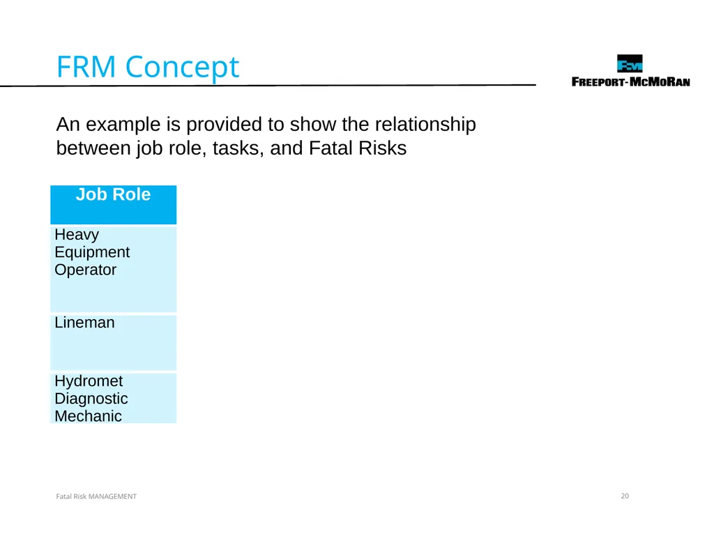 VERSION 2 / JULY 2018 Fatal Risk Management Fatal - slide 20 of 96