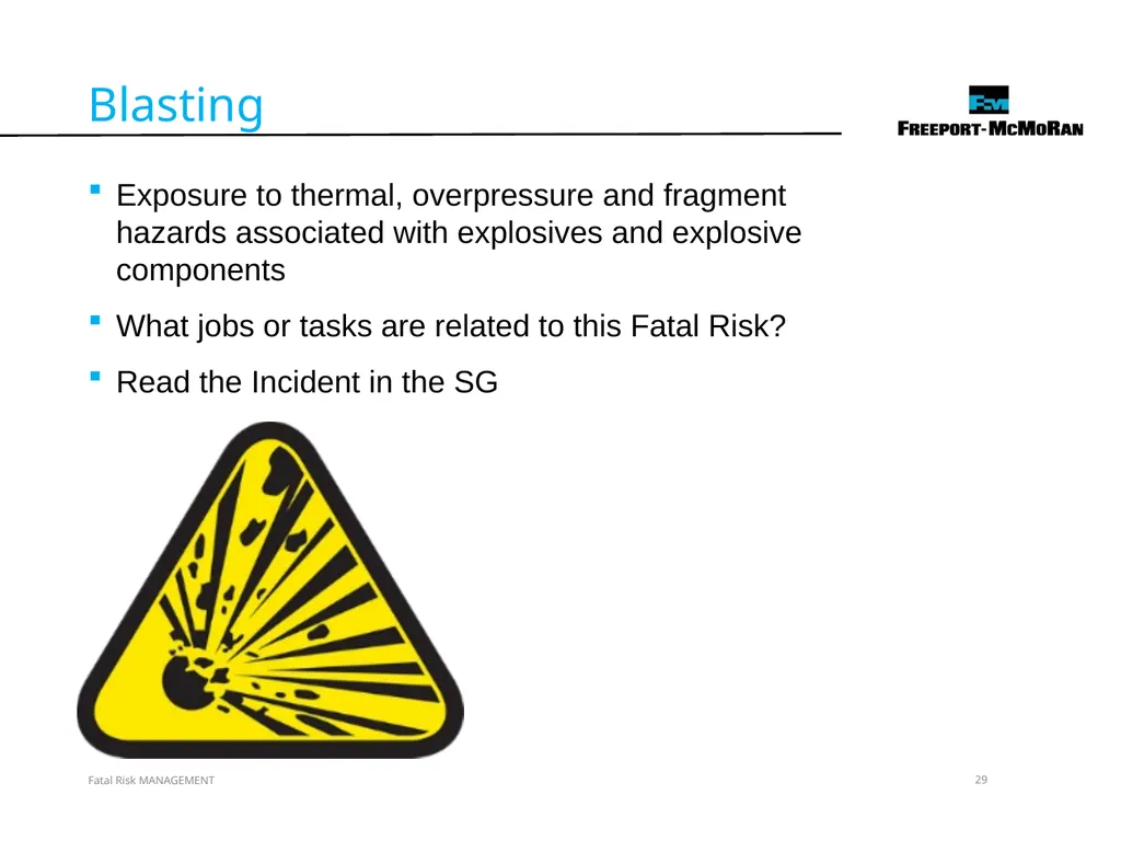 VERSION 2 / JULY 2018 Fatal Risk Management Fatal - slide 29 of 96