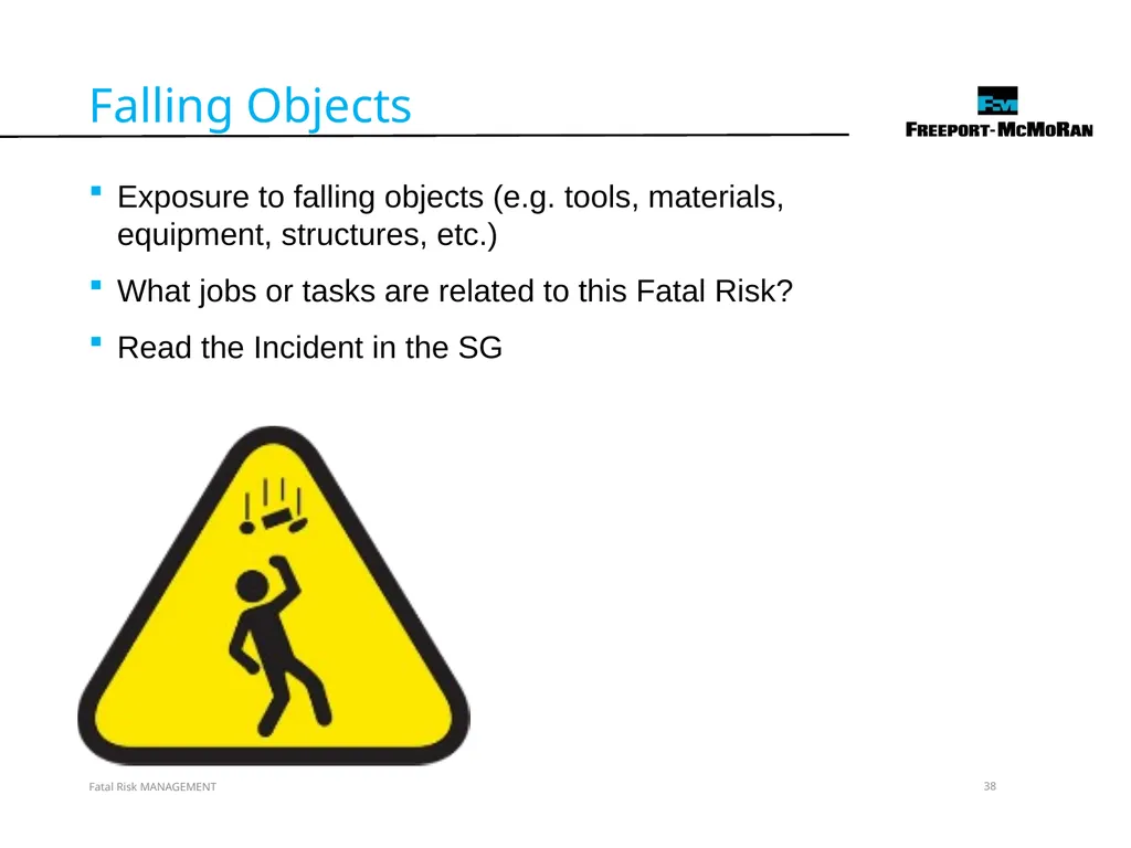 VERSION 2 / JULY 2018 Fatal Risk Management Fatal - slide 38 of 96