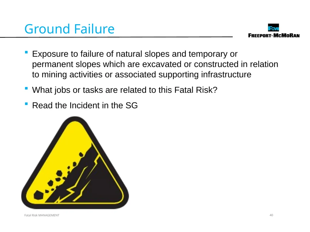 VERSION 2 / JULY 2018 Fatal Risk Management Fatal - slide 40 of 96
