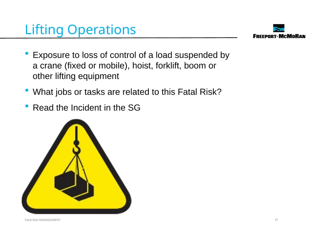 VERSION 2 / JULY 2018 Fatal Risk Management Fatal - slide 41 of 96