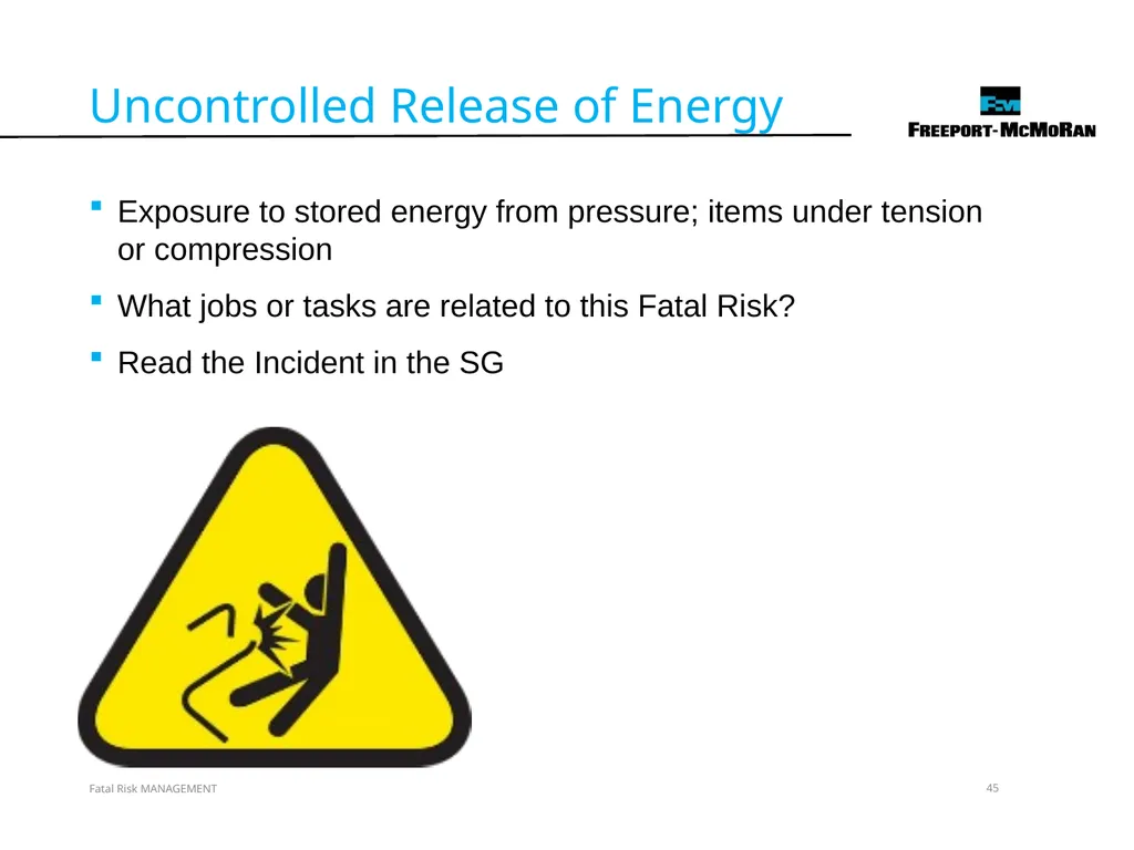 VERSION 2 / JULY 2018 Fatal Risk Management Fatal - slide 45 of 96