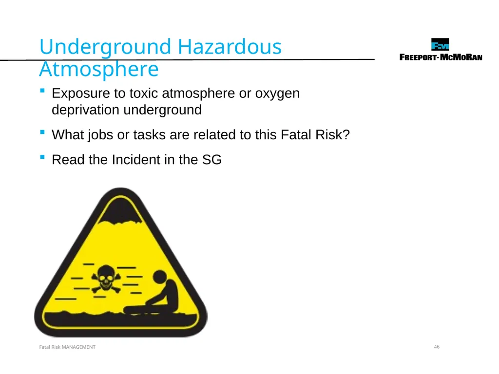 VERSION 2 / JULY 2018 Fatal Risk Management Fatal - slide 46 of 96