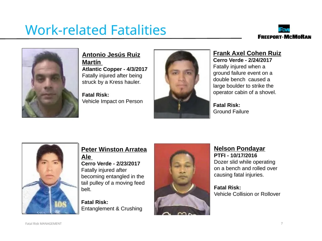 VERSION 2 / JULY 2018 Fatal Risk Management Fatal - slide 7 of 96