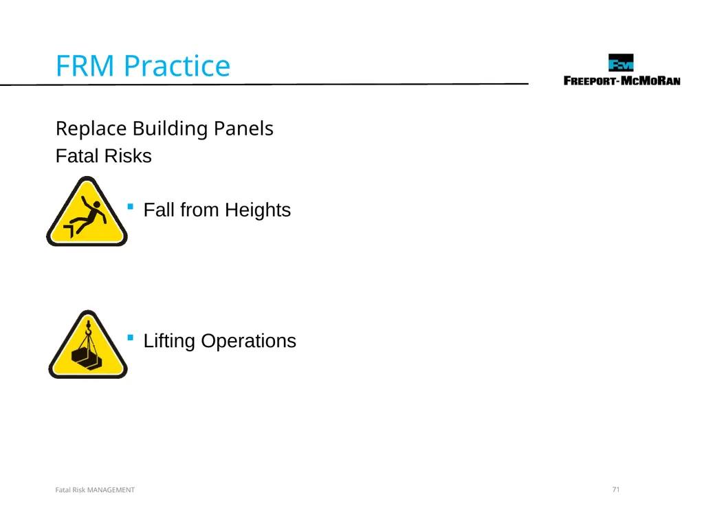 VERSION 2 / JULY 2018 Fatal Risk Management Fatal - slide 71 of 96