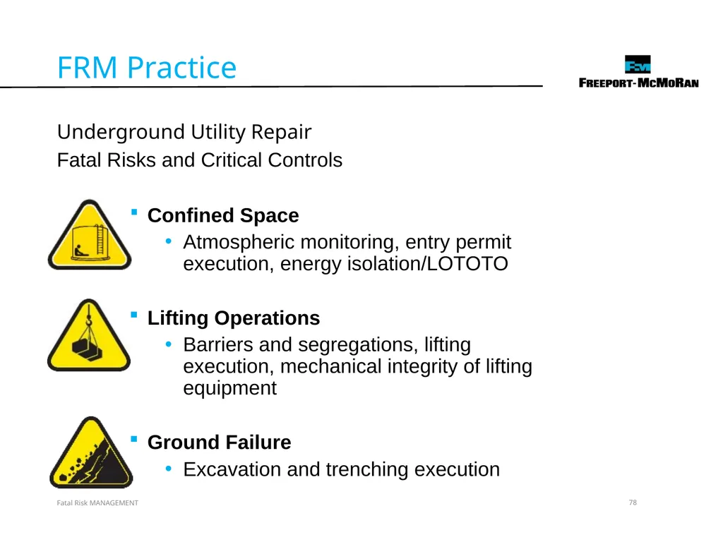 VERSION 2 / JULY 2018 Fatal Risk Management Fatal - slide 78 of 96