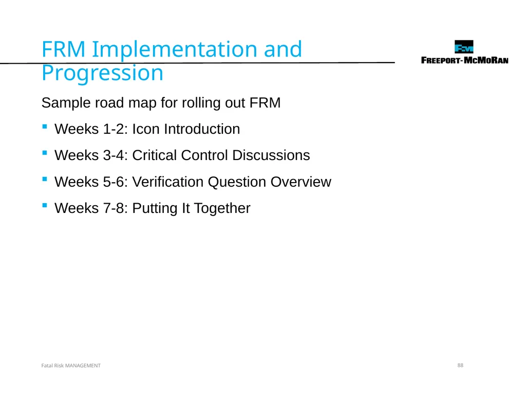 VERSION 2 / JULY 2018 Fatal Risk Management Fatal - slide 88 of 96