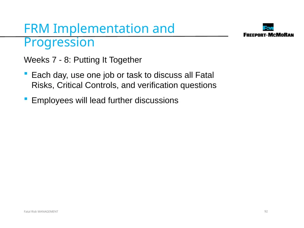 VERSION 2 / JULY 2018 Fatal Risk Management Fatal - slide 92 of 96