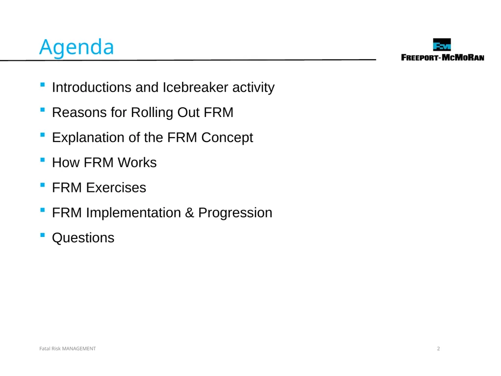 VERSION 2 / JULY 2018 Fatal Risk Management Fatal - slide 2 of 96