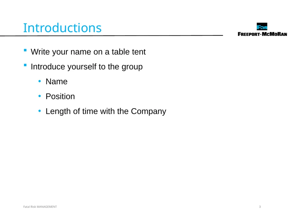 VERSION 2 / JULY 2018 Fatal Risk Management Fatal - slide 3 of 96