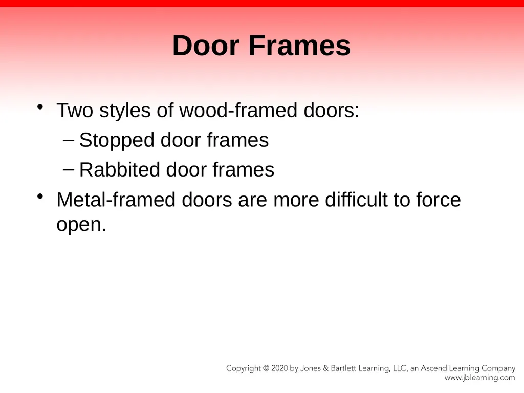 CHAPTER 10 Forcible Entry Knowledge Objectives - slide 41 of 96