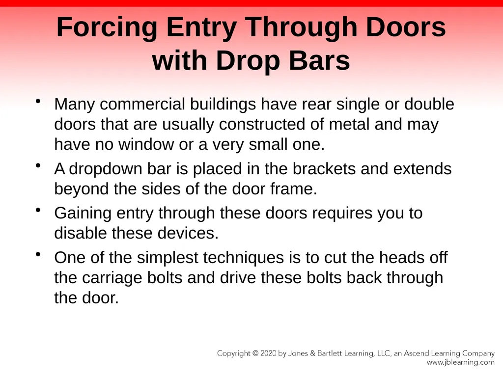 CHAPTER 10 Forcible Entry Knowledge Objectives - slide 79 of 96