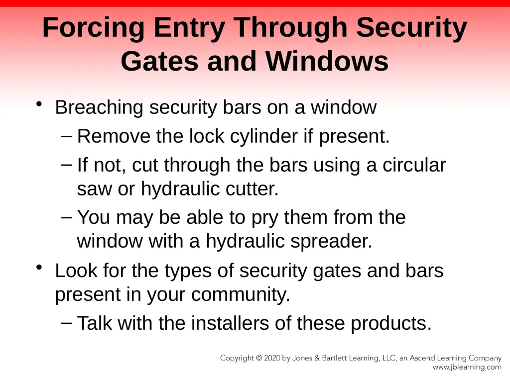CHAPTER 10 Forcible Entry Knowledge Objectives - slide 81 of 96