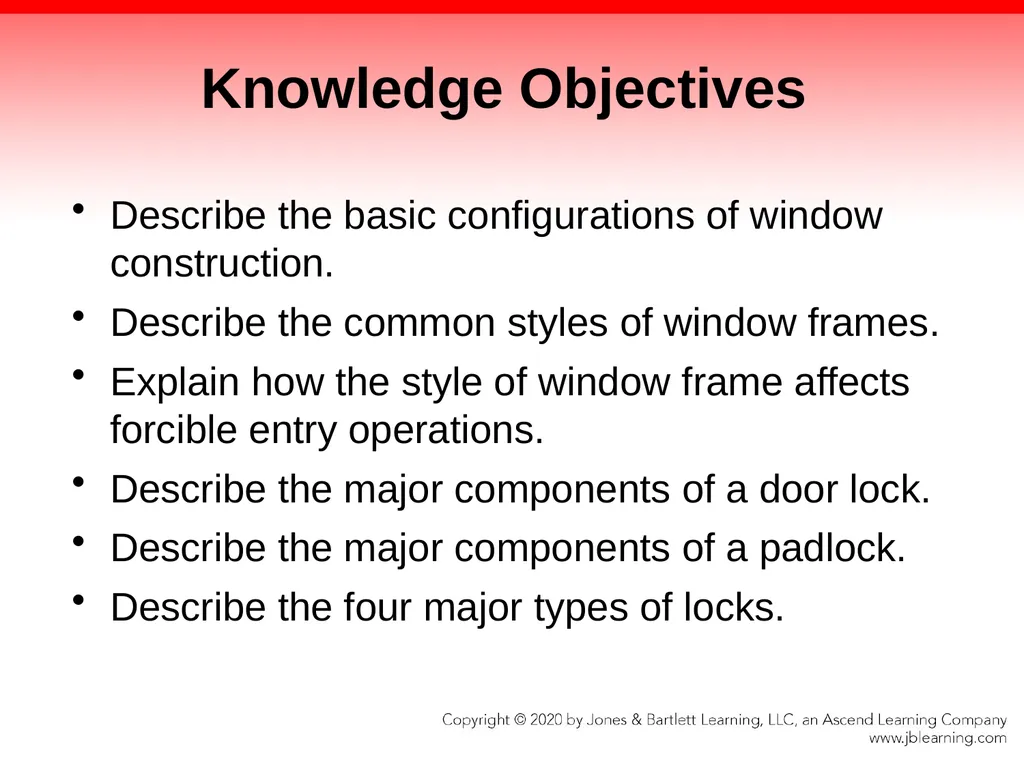 CHAPTER 10 Forcible Entry Knowledge Objectives - slide 6 of 96