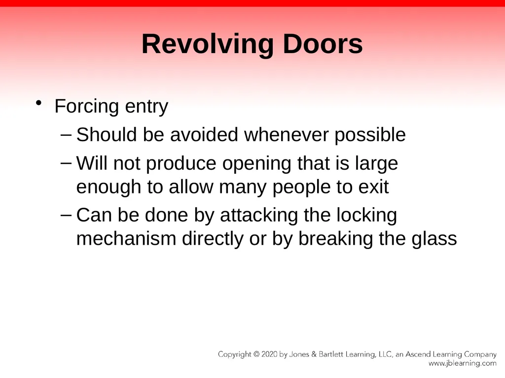 CHAPTER 10 Forcible Entry Knowledge Objectives - slide 47 of 96