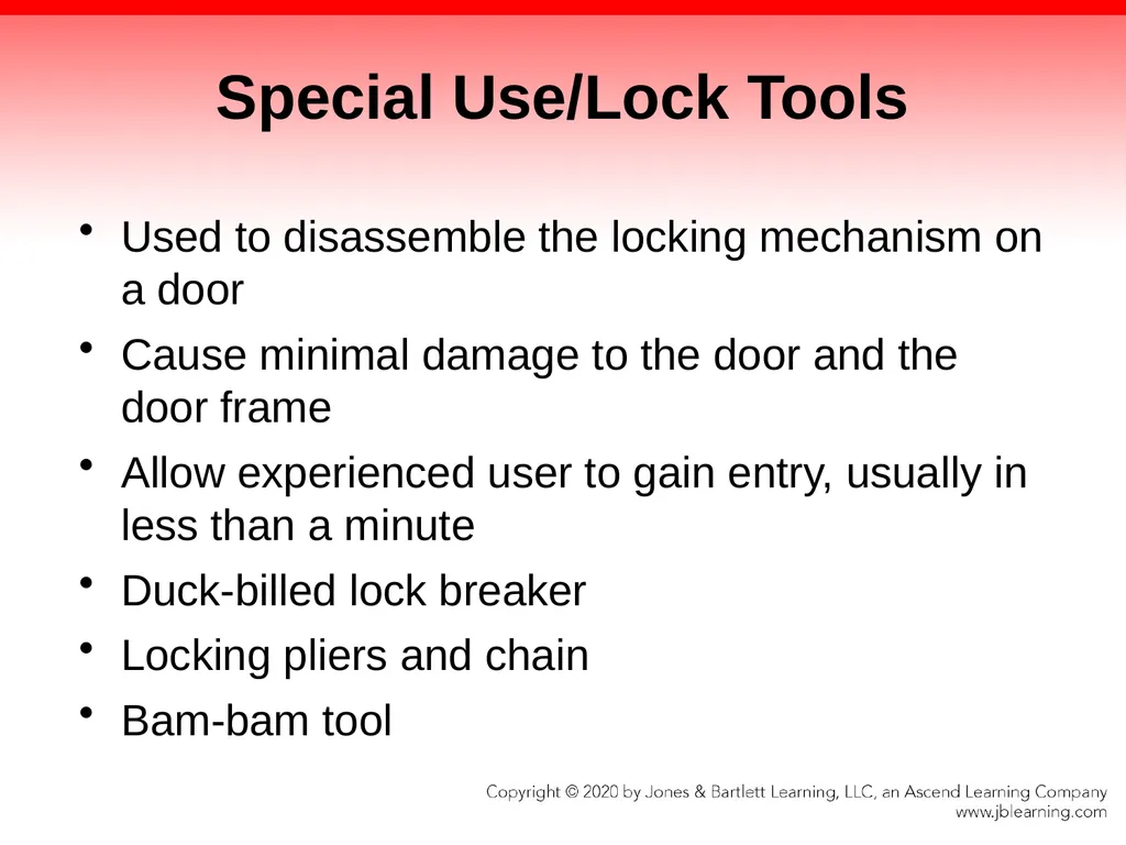 CHAPTER 10 Forcible Entry Knowledge Objectives - slide 33 of 96