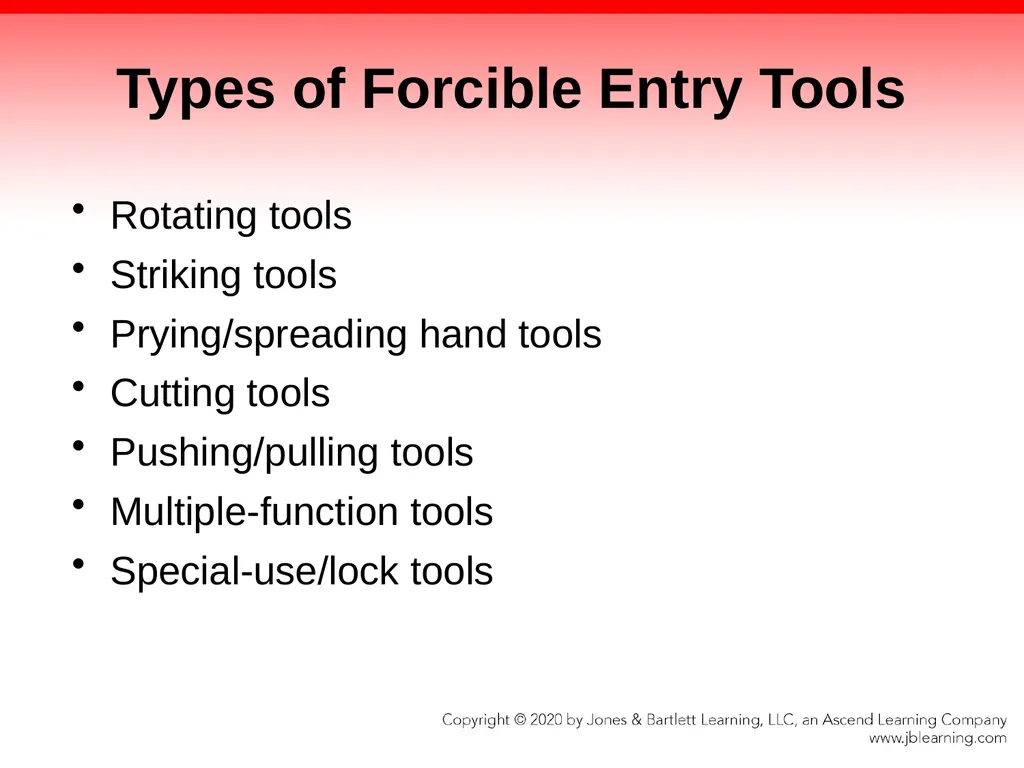 CHAPTER 10 Forcible Entry Knowledge Objectives - slide 19 of 96