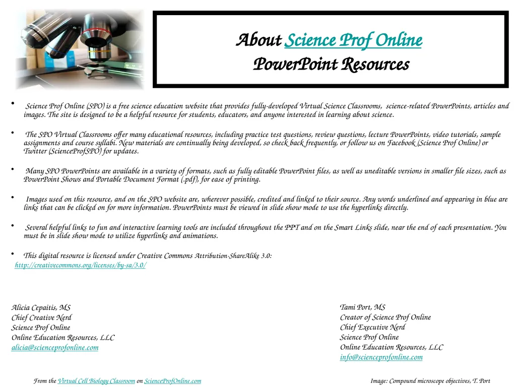 About Science Prof Online PowerPoint Resources - slide 1 of 22