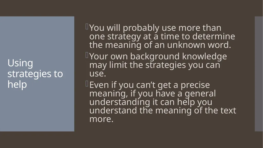 Learning New Vocabulary Unit 3 - Vocabulary Ramos - slide 6 of 15