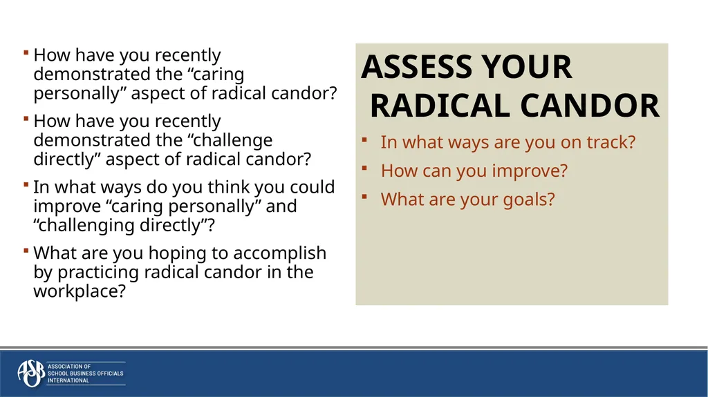 Radical Candor: Candid Conversations to build - slide 6 of 33