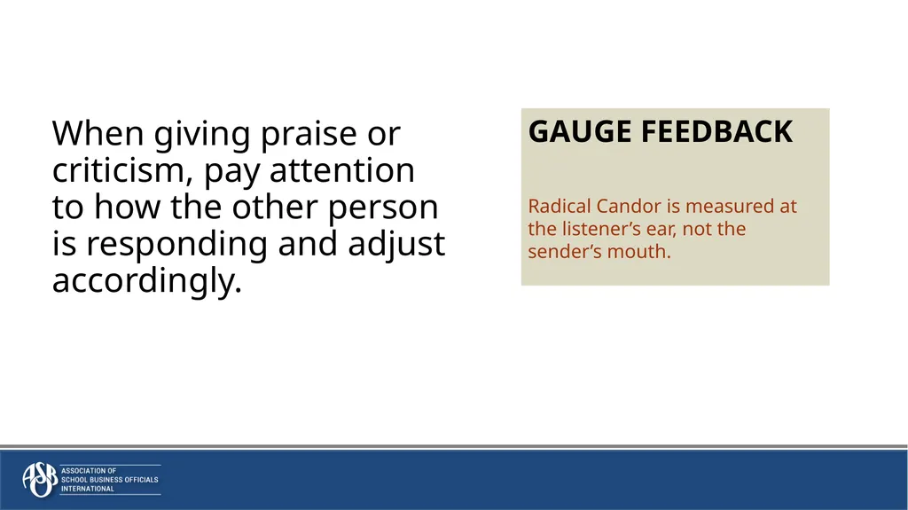 Radical Candor: Candid Conversations to build - slide 24 of 33