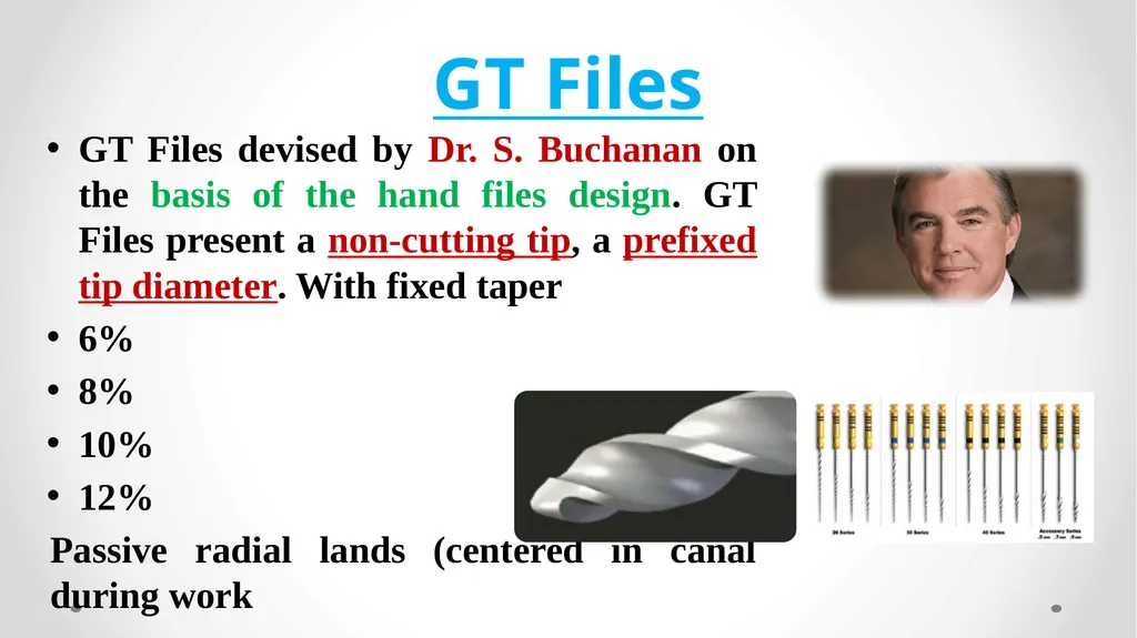 Rotary NiTi File Systems Prof. Dr. Biland MS - slide 19 of 41