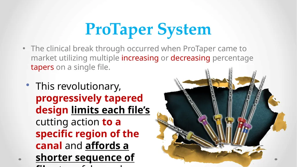 Rotary NiTi File Systems Prof. Dr. Biland MS - slide 23 of 41