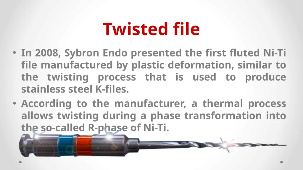 Rotary NiTi File Systems Prof. Dr. Biland MS - slide 27 of 41