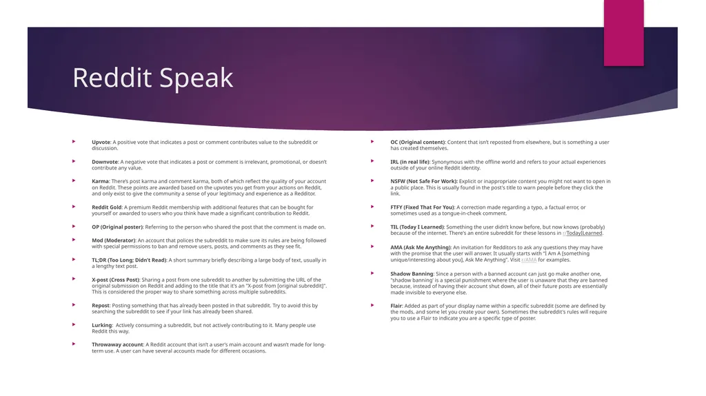 Reddit Overview The Web marketing Guy What is - slide 10 of 12