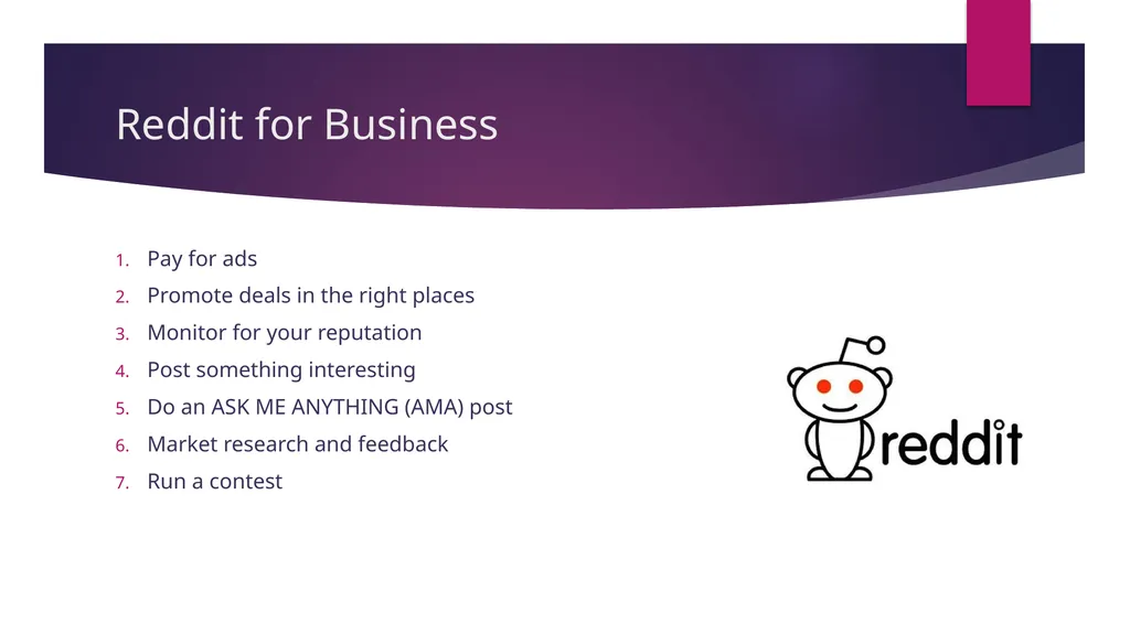 Reddit Overview The Web marketing Guy What is - slide 12 of 12