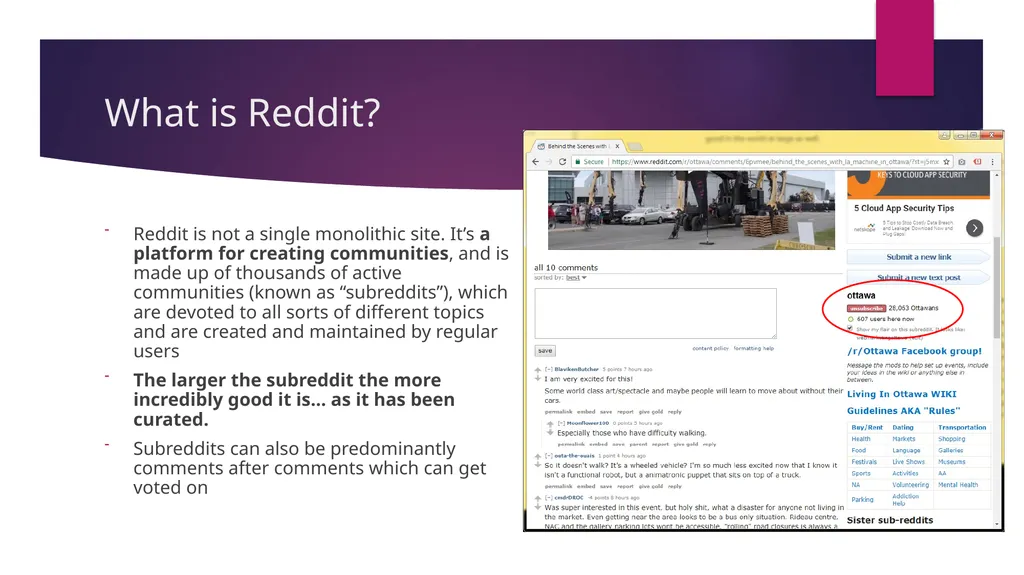Reddit Overview The Web marketing Guy What is - slide 5 of 12