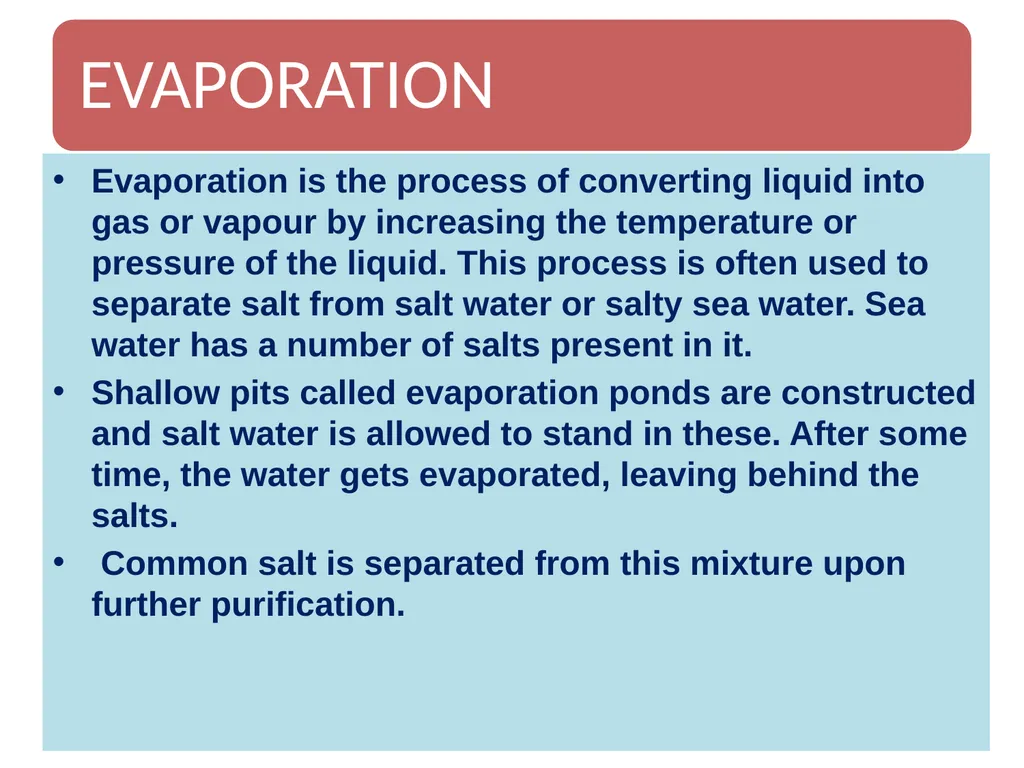 SEPARATION OF SUBSTANCES SCIENCE CLASS 6 - slide 18 of 32